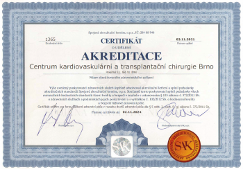 CKTCH získalo počtvrté statut akreditovaného zdravotnického zařízení